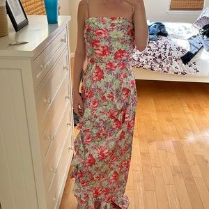 Wayf watercolor floral dress